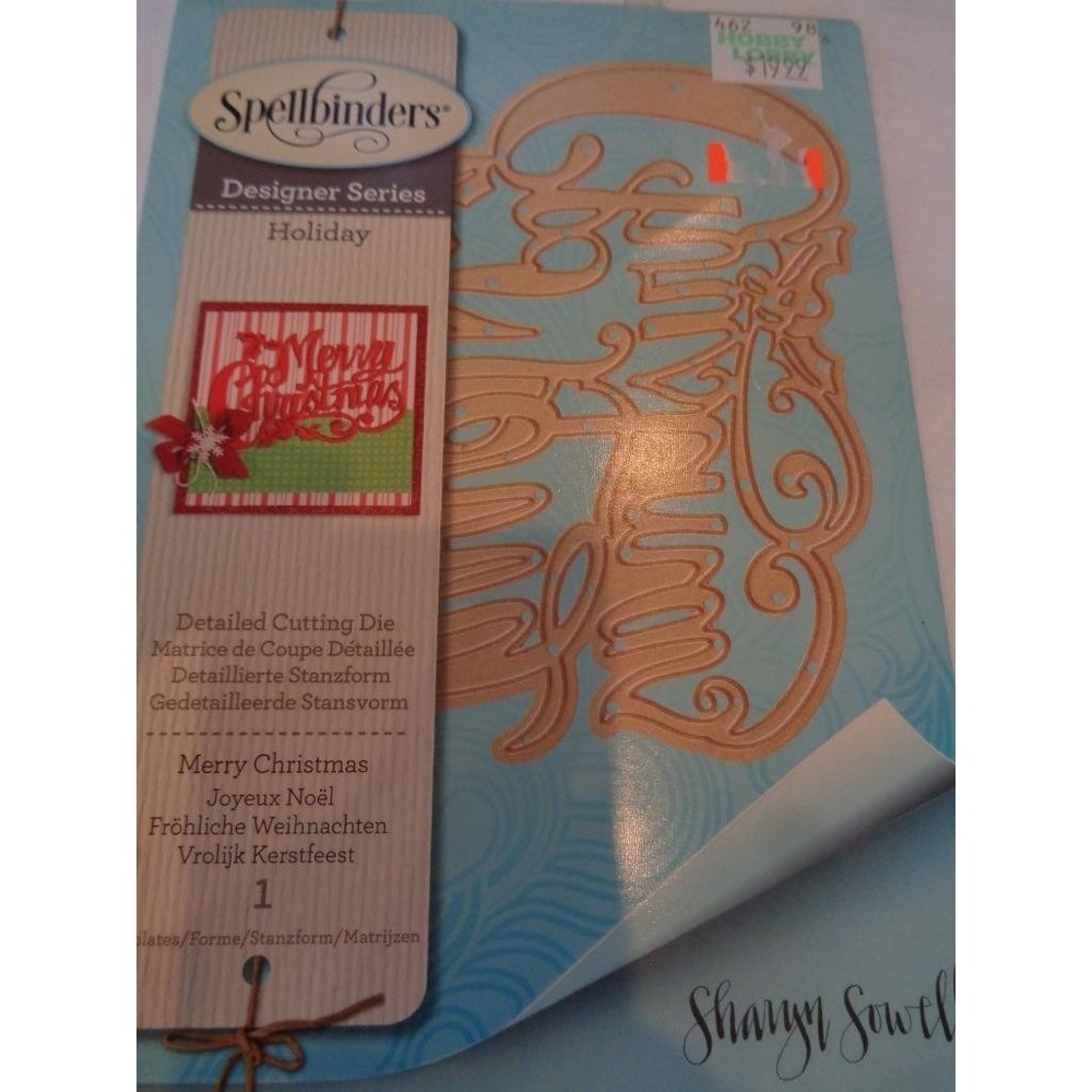 Spellbinders MERRY CHRISTMAS Die Cut Emboss Stencil